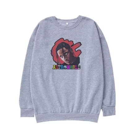 Astroworld Unisex Black Grey Pullover Sweatshirt