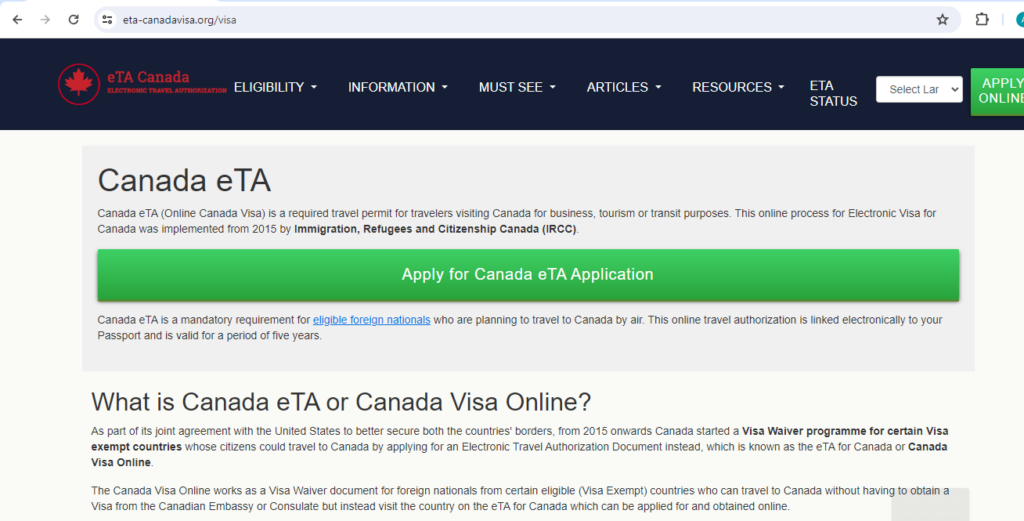 For USA, EUROPEAN and INDIAN CITIZENS – CANADA Rapid and Fa